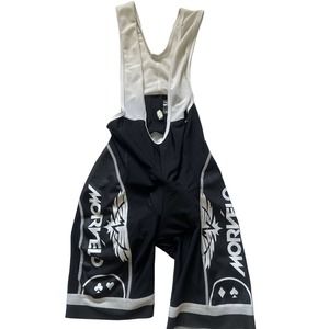 Morvelo Medium Black White Padded Bib Shorts